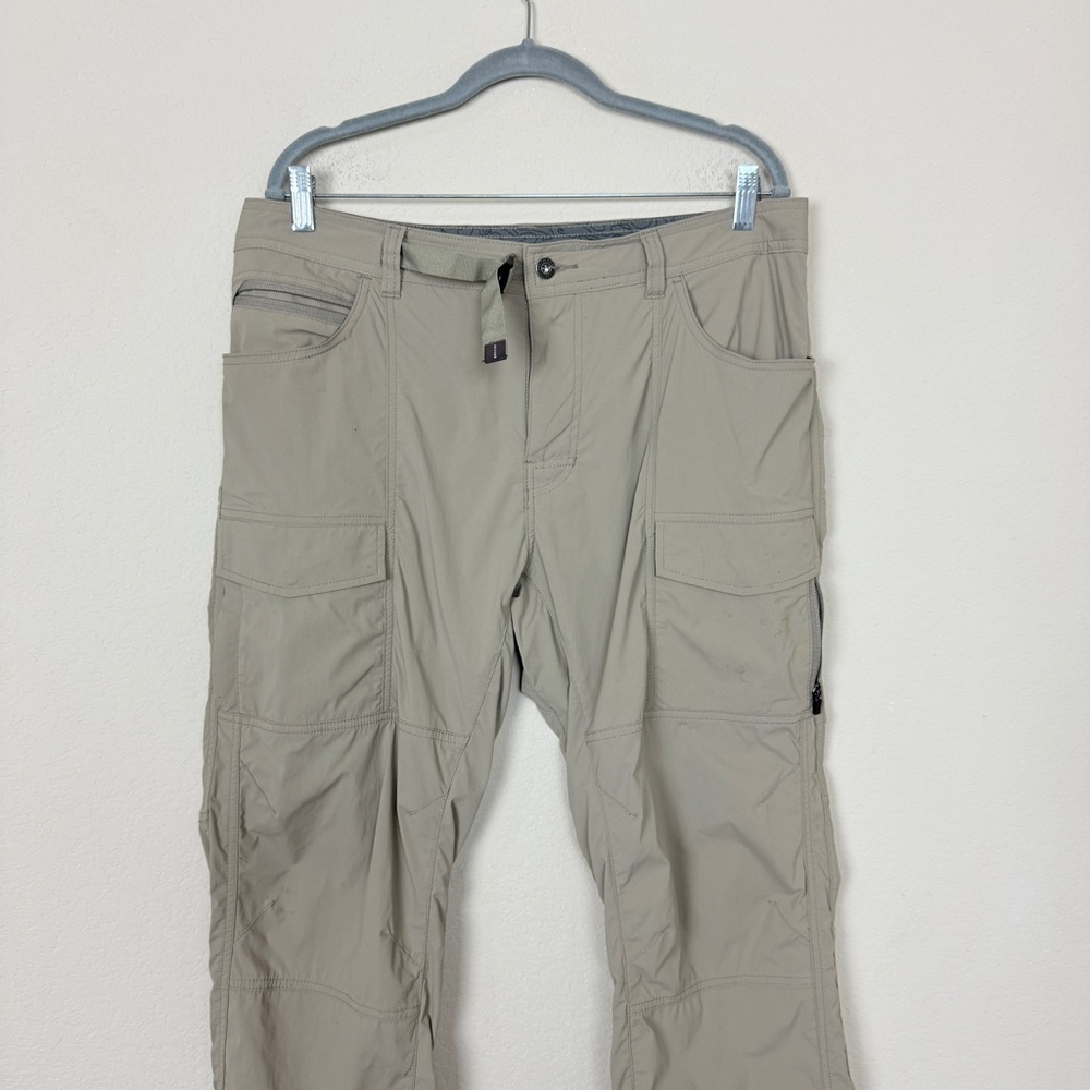 PRANA men’s stretch zion hiking pants | size 35x30 | Tan - Picture 3 of 11